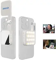 Amaran Go Phone Selfie Light Compatible with Phone,CCT 2700K-6500K Rechargeable Portable with Mirror Light for Selfies,Makeup,Video Conference,TikTok (White)