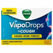 Vicks Vapo Drops+Cough Honey Lemon Menthol-36 Lozenge Relieves