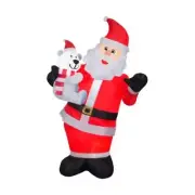 Airblown Inflatables G08 112753X 72 x 42.9 in. Animated Santa & Polar Bear - ...