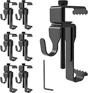 6 PCS Black Brick Wall Hook Clips,Adjustable Metal Brick Hanger,No Drill Brick Wall Clips for Hanging Pictures,Brick Clips for Outdoor Heavy Duty Decor Fit 1-3/4" to 2-3/4"