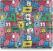 [Amooorous] Quirky Style Patterns Pu Leather Car insurance and registration card holder Document Wallet for Cards, Essential Document, Driver License Vehicle Paperwork, Quirky Style Patterns, 1 size