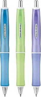 PILOT Dr. Grip Frosted Refillable & Retractable Advanced Ink Ballpoint Pen, Medium Point, Assorted Color Barrels, Black Ink, 3-Pack (14628)