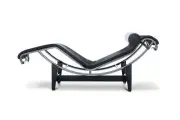 Mattress in Hairyskin nero (black) for Cassina LC4 by Le Corbusier