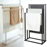 Metal Towel Bathroom Rack Freestanding Drying Shelf Storage Shower Caddy Rack