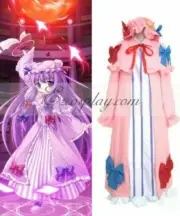 Touhou Project Patchouli Knowledge Cosplay Costume @F