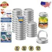 144 Metal Canning Rings - Regular Mouth Jar Bands with Excellent Sealing Power