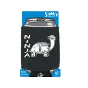 Ninja Tortoise - Funny Novelty Stubby Holder With Base