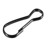 Spring Hooks Snap Clip Hooks 25x9x2mm Electroplated Iron Black 100Pcs