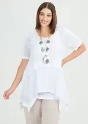 NEW RRP$129 TS TAKING SHAPE "WHISPER COTTON TUNIC" SIZE XS=14/16 (# 68)