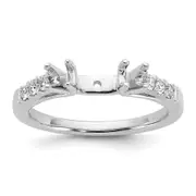 14k White Gold 1/5 Ct. Lab Grown Diamond VS/SI+ G+ Peg Set Engagement Ring