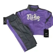 NIKE GIRLS FULL ZIP JACKET & PANTS SET SZ 12M NEW WITH TAG