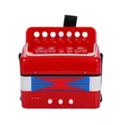Kids Accordion Mini Toy Musical Instruments 10 Keys 3 Air Button Pink Rose Red W