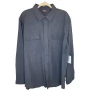Great Northwest Chamois Workshirt Button Down Shirt XL NWT Gray Flannel Shacket