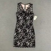 Aidan Mattox Sheath Dress Womens Size 2 Black Lined Sleeveless Mom Casual