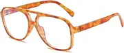 [ZIMUSUN] Retro Aviator Blue Light Glasses for Women Men 70s Oversized Frame Pilot Glasses Anti Eyestrain