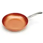 Copper Chef 10" Round Fry Pan with Glass Lid, Skillet Ceramic Non Stick Coating