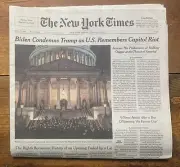 NY TIMES - Jan 7, 2022 - Biden Condemns Trump as U.S. Remembers Capitol Riot