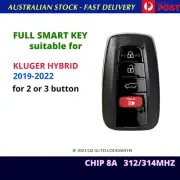 For Toyota Kluger Hybrid Smart key 2 or 3 button 2019 2020 2021 2022 8A chip