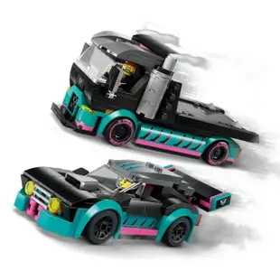 【LEGO 樂高】#60406 賽車和汽車運輸車