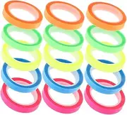 JEWEDECO Highlighter Tape for Books 15 Rolls Removable Strips Easy to Use Page Markers Colorful Book Tape