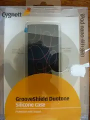 CYGNETT - GROOVESHIELD DUOTONE SILICONE CASE FOR IPOD NANO 4TH GEN -BLACK