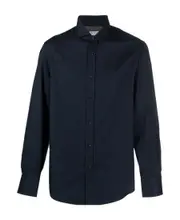 plain long-sleeve shirt S,M Black