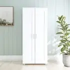 Montreal Broom Cupboard 2 Door White