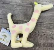 New Vintage Carter's John Lennon Yellow Giraffe Rattle Plush Stuffed