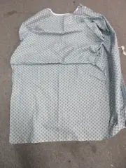 36 NEW BLUE SNOW FLAKE TWILL HOSPITAL PATIENT GOWNS MEDICAL EXAM GOWNS TYE BACK