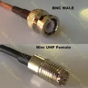 USA-CA RG316 BNC MALE to MINI UHF FEMALE Coaxial RF Pigtail Cable