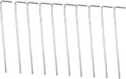 ibasenice 32Pcs Iron Tent Stakes Durable Shape Ground Pegs for Tents Tarps Galvanized Nails for Secure Anchoring Garden and Outdoor Activities