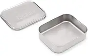 Bits Kits Stainless Steel Bento Box Lunch and Snack Container for Kids and Adults, 1 Compartment, 3 Cup Capacity, Color-Silver