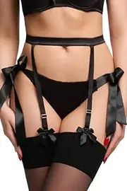 [Dita Von Teese] Von Follies Beau Teese Black Suspender Garter Belt