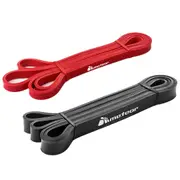 METEOR Power Bands Resistance Bands Set (Red 5-15kg & Black 13-27kg) - Exercise Bands, Workout Bands, Gym Bands, Loop Bands, Elastic Bands