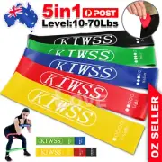 5PCS Resistance Bands Power Heavy Strength Exercise Fitness Gym Crossfit Yoga AU