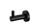 Single Round Robe Towel Hook Electroplated Matte Black