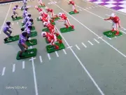 Holy Cross Crusaders & UMass Minutemen Custom Painted Electric Football Teams