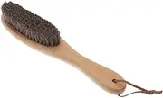 Horsehair Dusting Brush Wooden Handle Lint Brush Gentle Bristles Brush for Horse Body Cleaning