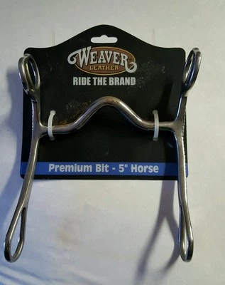 WEAVER LEATHER ALL PURPOSE HORSE BIT 5in. MEDIUM PORT SWEET IRON POLISHED MOUTH