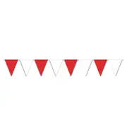 Red and White Large Plastic Flag Banner