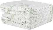 TooToo Bamboo Matress Waterproof Mattress Protector Bed Single King Queen Double (Queen: 152 x 203 cm +40 cm Fitted Skirt)