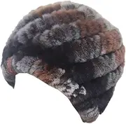 [keusyoi] Winter Women Fur Hat Fashion Warm Fur Knitting Beanies Lady Casual Fur Caps Outdoor Snow Hat