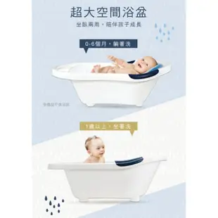 KUKU 酷咕鴨 成長印記嬰兒浴盆 藍色/粉色【宜兒樂】