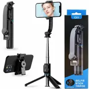 New Wireless Selfie Stick Tripod, Detachable Phone Bracket Monopod with Wireless Bluetooth Remote (Without Light)