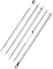 1 Set 5pcs Needle with Storage Case Precision Tools for Acne and Blemish Removal Gentle Cleansing for All Skin Convenient Carry Case Included