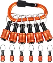 6PCS Bit Holders Keychain, 1/4 inch Hex Shank Bit Holders, Quick-