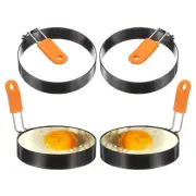 4Pcs Egg Rings 4" Nonstick Pancake Cooking Ring with Silicone Handle