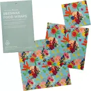 Zenify Earth Beeswax Food Wraps - Set of 3 - Eco Friendly Reusable Food Stora...