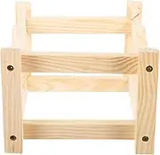 Wooden Bottle Rack Countertop Single Wine Bottle Display Stand for Modern Kitchen Storage