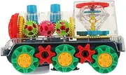 ifundom Battery Operated Mechanical Train for Transparent Light Up Gear Concept with Music Educational Play Impact Resistant Material Fun Present for Boys